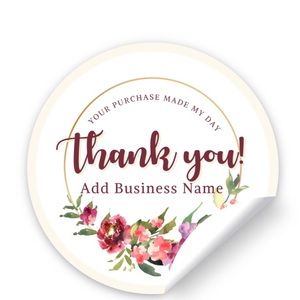 Thank You Stickers with Personalization